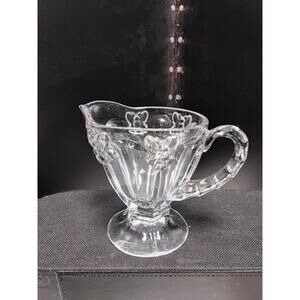 Lenox Butterfly Meadow clear glass Creamer embossed butterflies